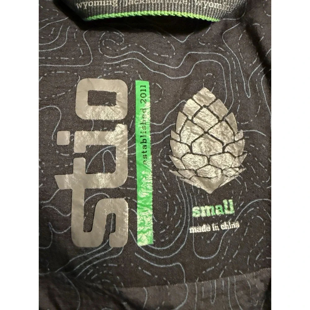 STIO Second Light Windshell Pullover Blue Topographic Pattern Nylon Men's Small